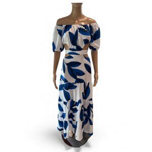 Women's High Waist Off the Shoulder Maxi Dress, size medium